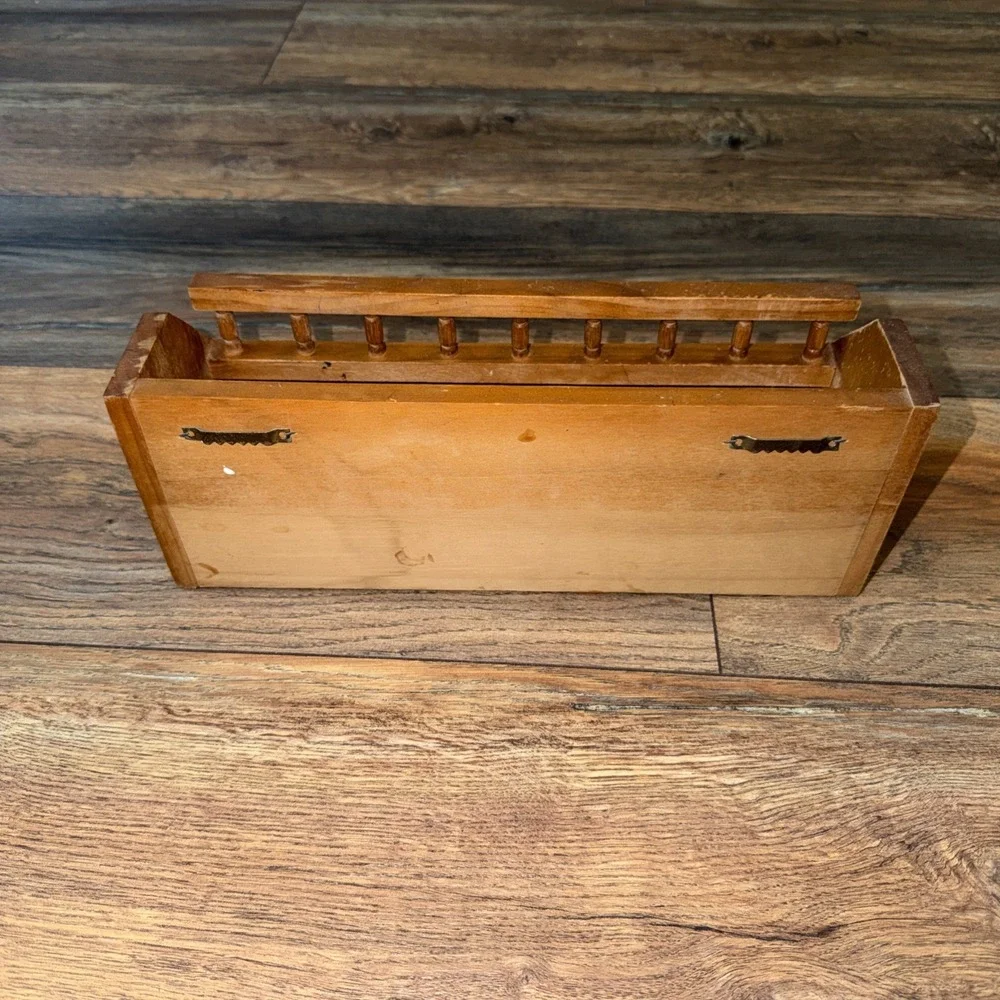 Vintage 1992 House of Lloyd Wooden Wall Cassette Tape Holder Rack